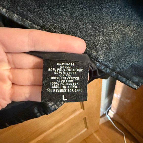 Faux leather biker jacket - Picture 3 of 6